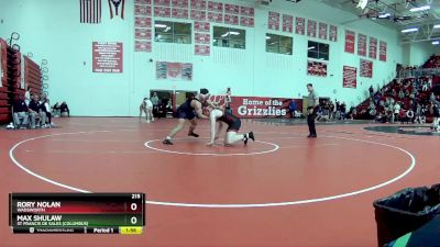 215 lbs Round 3 - Max Shulaw, St Francis De Sales (Columbus) vs Rory Nolan, Wadsworth