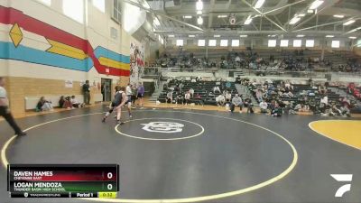 160 lbs Cons. Semi - Logan Mendoza, Thunder Basin High School vs Daven Hames, Cheyenne East