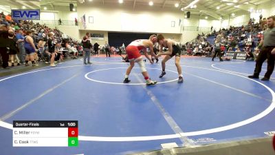 112 lbs Quarterfinal - Caleb Miller, Fort Gibson Youth Wrestling vs Colby Cook, Team Tulsa Wrestling Club