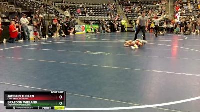 75 lbs Semifinal - Jamison Theilen, CIWC Team Intensity vs Braedon Wieland, Sherman Challengers