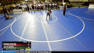 108 lbs Cons. Round 4 - Zayden Zentner, Team Temecula /Pin Club vs Dutch Banks, Legacy Wrestling Center