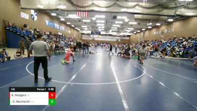 145 lbs Cons. Round 2 - Samuel Montierth, Ridgeline vs Kolten Rodgers, Mountain Ridge Youth