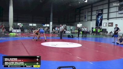 165 lbs Round 3 (4 Team) - Benjamin Williams, GREAT BRIDGE WRESTLING CLUB vs Will Dupree, REAL LIFE WRESTLING CLUB