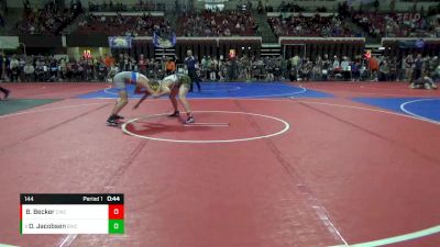 144 lbs Cons. Round 3 - Dallas Jacobsen, Bonneville Wrestling Club vs Bryce Becker, Circle Wrestling Club