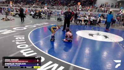 85 lbs Round 2 - Jessa Winger, Soldotna Whalers Wrestling Club vs Emberlee Mickelson, Kodiak Wrestling Club