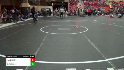 49 lbs Cons. Round 3 - Jayden Brant, Caney Valley vs Graham Willis, Victory Wrestling