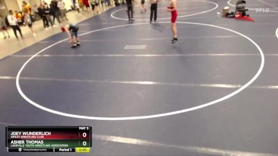 110 lbs Cons. Round 5 - Asher Thomas, Lakeville Youth Wrestling Association vs Joey Wunderlich, Simley Wrestling Club