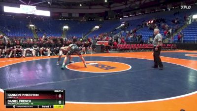 190 lbs Quarterfinals (8 Team) - Daniel French, Woodstock (Marian) vs Gannon Pinkerton, LeRoy