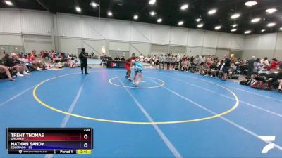 220 lbs Semis & 3rd Wb (16 Team) - Trent Thomas, Ohio Red vs Nathan Sandy, Colorado