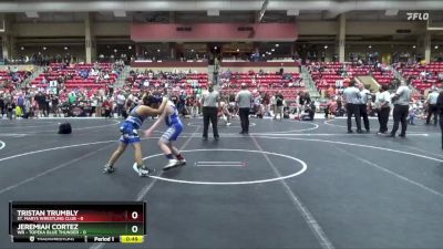 120 lbs Cons. Round 1 - Tristan Trumbly, St. Marys Wrestling Club vs Jeremiah Cortez, WR - Topeka Blue Thunder