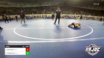 67 lbs Semifinal - Jackson Hermann, Greater Heights Wrestling vs Dakin Patterson, Maize WC