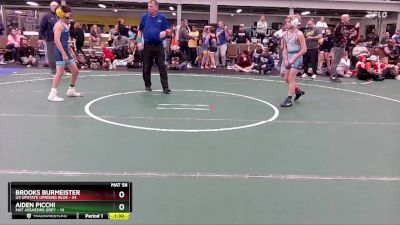 92 lbs Placement (4 Team) - Aiden Picchi, Mat Assassins Grey vs Brooks Burmeister, U2 Upstate Uprising Blue