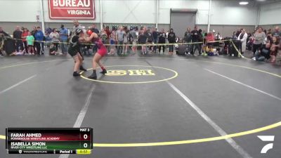 101-104 lbs Round 2 - Isabella Simon, River City Wrestling LLC vs Farah Ahmed, Powerhouse Wrestling Academy