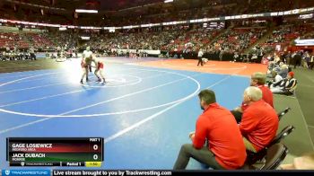 D2-145 lbs Champ. Round 1 - Gage Losiewicz, Medford Area vs Jack Dubach, Monroe