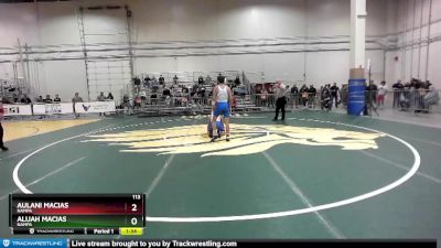 113 lbs Semifinal - Alijah Macias, Nampa vs Aulani Macias, Nampa