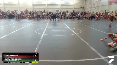 52 lbs Round 3 (8 Team) - Owen Zimmerman, U2 Upstate Uprising vs KJ Harbarger, 84 Athletes