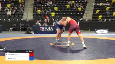 125 kg Quarterfinal - Hayden Zillmer, Gopher Wrestling Club - RTC vs Jordan Wood, Lehigh Valley Wrestling Club