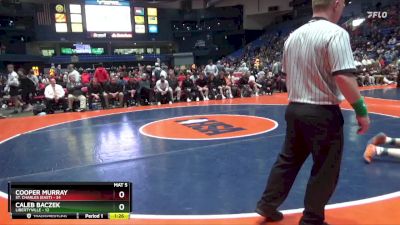 190 lbs Finals (8 Team) - Cooper Murray, St. Charles (East) vs Caleb Baczek, Libertyville