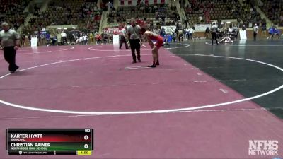 152 lbs Cons. Round 4 - Christian Rainer, Northridge High School vs Karter Hyatt, Saraland