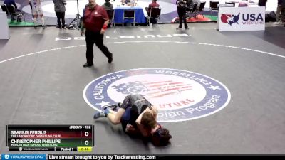 132 lbs Cons. Round 1 - Christopher Phillips, Merced High School Wrestling vs Seamus Fergus, The Laboratory (Wrestling Club)