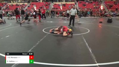 100 lbs Cons. Round 4 - Karson Monaco, Nebraska Wrestling Academy vs Colt Collins, Greater Heights Wrestling