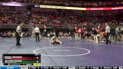 1A-113 lbs Quarterfinal - Brayden Maeder, Southwest Valley vs Rowdy Neighbor, Alburnett