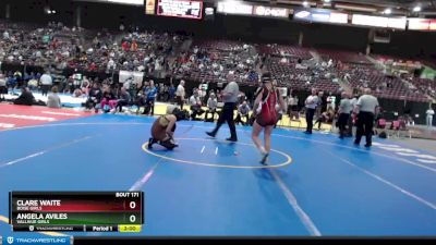 G 138 lbs Quarterfinal - Clare Waite, Boise Girls vs Angela Aviles, Vallivue Girls