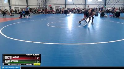 Elite 141 lbs Cons. Round 2 - Trevon Wells, Wartburg vs Gaige Owens, Eureka