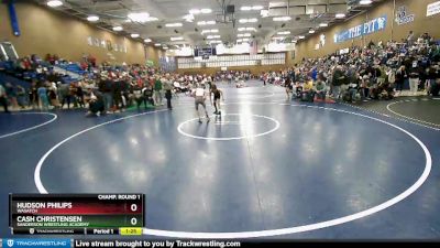 80 lbs Champ. Round 1 - Hudson Philips, Wasatch vs Cash Christensen, Sanderson Wrestling Academy