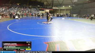 84 lbs Champ. Round 2 - Jacob Bingham, Vashon Island Junior Wrestling vs Lorenzo Castro, Moses Lake Wrestling Club