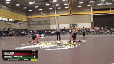 184 lbs Cons. Round 3 - Sean Gast, Ohio Northern vs Marshall Whipkey, West Liberty