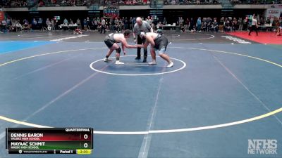 285 lbs Quarterfinal - Dennis Baron, Valdez High School vs Mayaac Schmit, Nikiski High School