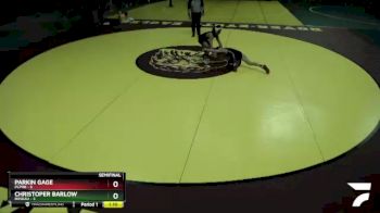 105 lbs Semis (4 Team) - Christoper Barlow, Roseau vs Parkin Gage, PLPRB