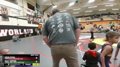 36-40 lbs 3rd Place Match - Kolt Nipper, Lander Tiger Tough Wrestling vs John Ryan, Thermopolis Wrestling Club