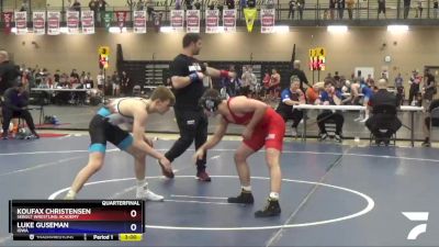 126 lbs Quarterfinal - Koufax Christensen, Sebolt Wrestling Academy vs Luke Guseman, Iowa