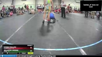 122 lbs Round 1 (8 Team) - Brandon Higgins, Storm vs Stone Phillips, Alabama Elite