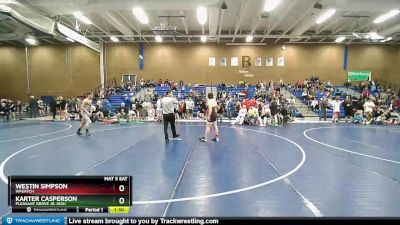 160 lbs Quarterfinal - Karter Casperson, Pleasant Grove Jr. High vs Westin Simpson, Wasatch