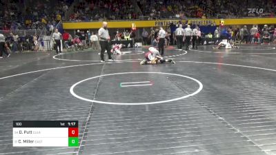 100 lbs Round Of 64 - Dylan Putt, Clearfield vs Conner Miller, East Lycoming