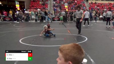 43 lbs 1st Place Match - Braxson Bas, Topeka Blue Thunder Wrestling vs Kaleb Millz, Pomona Elite