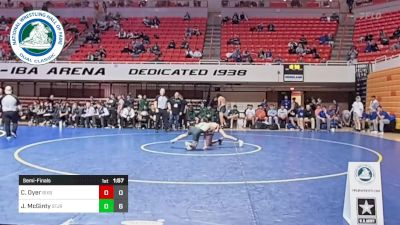 106 lbs Semifinal - Chase Dyer, Bixby High School vs Johnathon McGinty, St. Joseph Regional