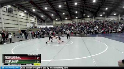 100 lbs Champ. Round 2 - Xavier Bacon, Olympus Wrestling vs Rowdy Roybal, Cougars Wrestling Club