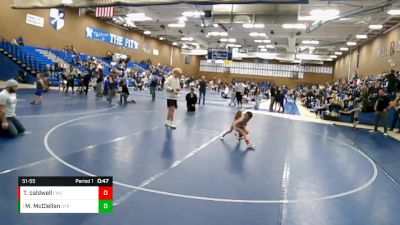 51-55 lbs Round 2 - Maxwell McClellan, SYRACUSE vs Titan Caldwell, Fremont Wrestling Club