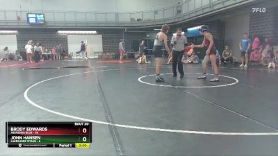 132 lbs Round 4 (10 Team) - Brody Edwards, Assassins Blue vs John Hansen, Lakeshore Titans