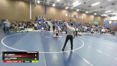 108 lbs Quarterfinal - Tate Mosher, Ridgeline vs Jet Abbott, Champions Wrestling Club