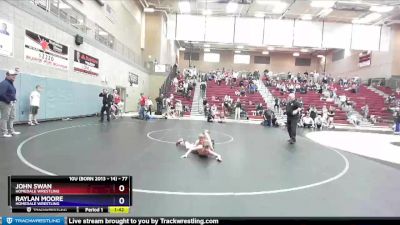 77 lbs Round 3 - Raylan Moore, Homedale Wrestling vs John Swan, Homedale Wrestling