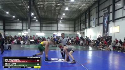 150 lbs Champ. Round 1 - Beau Lewis, Great Bridge Wrestling Club vs Jay Wolanzyk, Williamsburg Wrestling Club