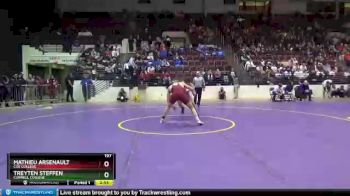 197 lbs 5th Place Match - Treyten Steffen, Cornell College vs Mathieu Arsenault, Coe College