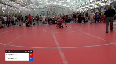 97 kg Round Of 32 - Kyle Gentile, LVWC vs David Whisler, Terrapin Wrestling Club