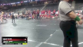 W 144 lbs Round 1 (4 Team) - Haley Glade, Iowa vs Abigail James, Nebraska 2