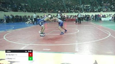 113 lbs Consi Of 32 #1 - Wyatt Burton, Pryor Tigers Wrestling vs Isaias Perez, Enid Junior High